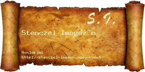 Stenczel Imogén névjegykártya